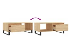Mesa de centro madera contrachapada roble Sonoma 90x50x36,5 cm