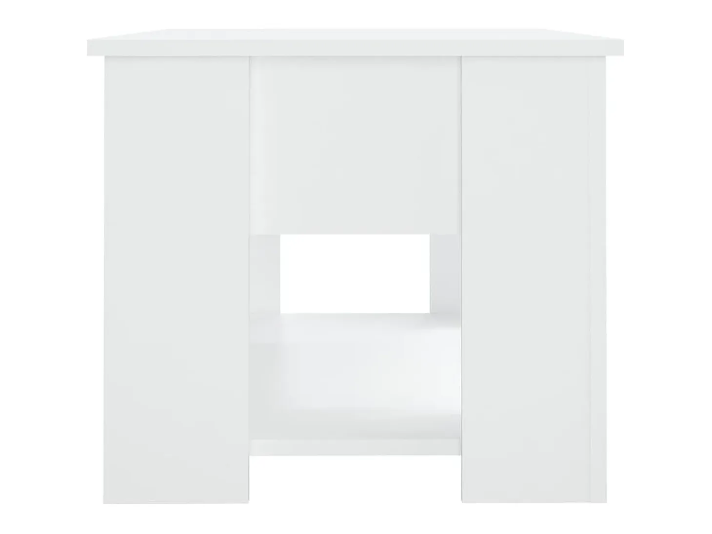 Mesa de centro madera contrachapada blanco 79x49x41 cm