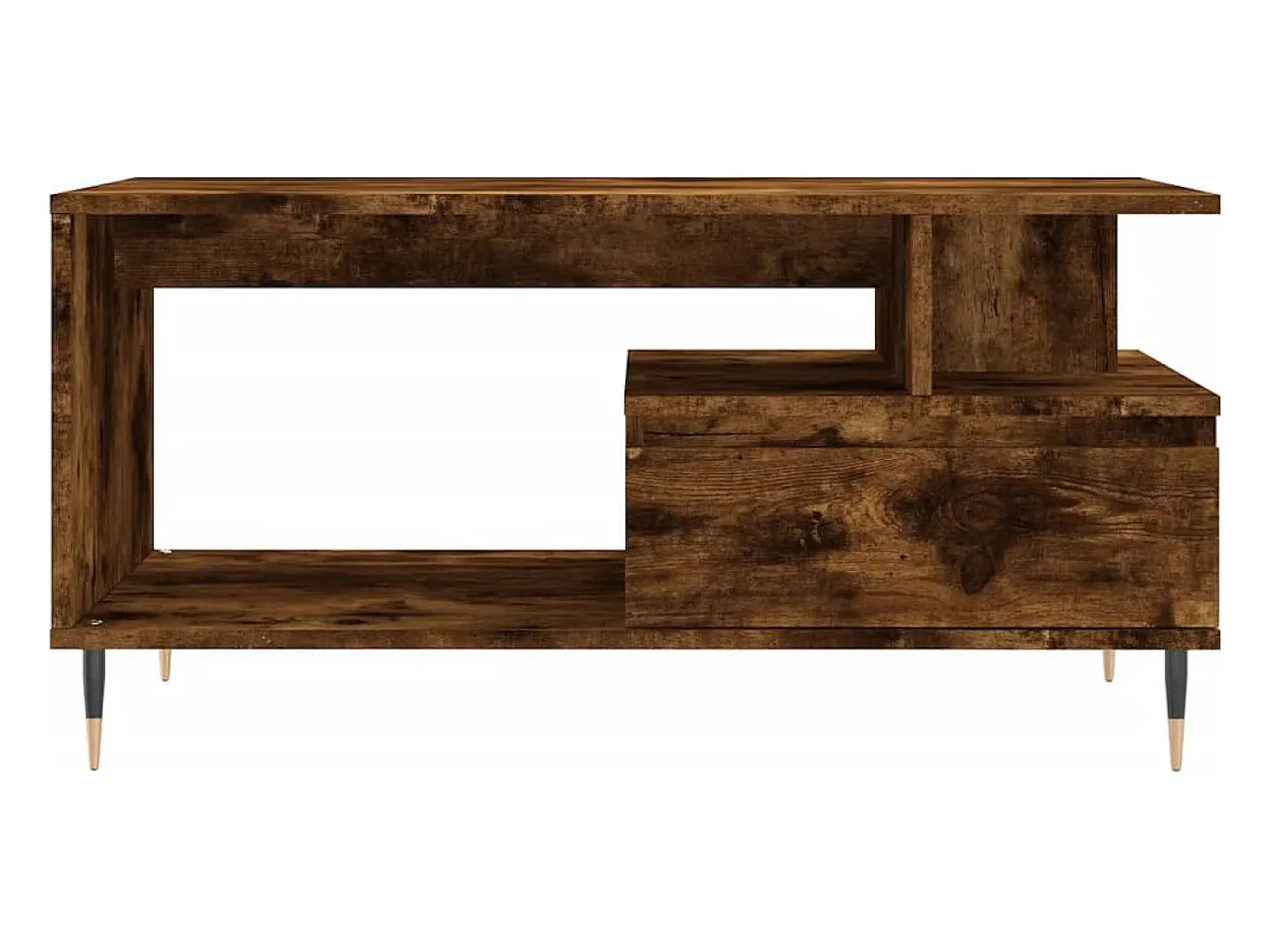 Mesa de centro madera contrachapada roble ahumado 90x49x45 cm