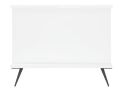 Mesa de centro madera contrachapada blanco 90x50x40 cm