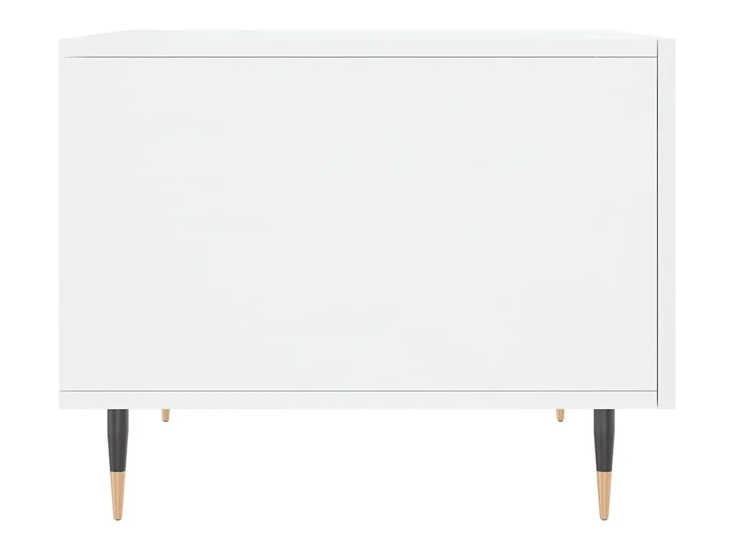 Mesa de centro madera de ingeniería brillo blanco 50x50x40 cm