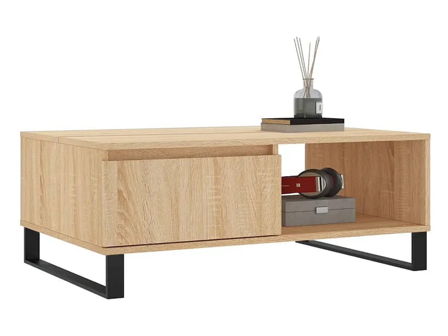 Mesa de centro madera de ingeniería roble Sonoma 90x60x35 cm
