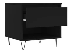 Mesa de centro madera de ingeniería negro 50x46x50 cm