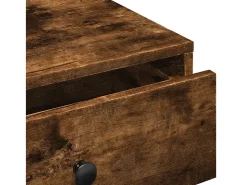 Mesa de centro madera de ingeniería roble ahumado 90x90x28 cm