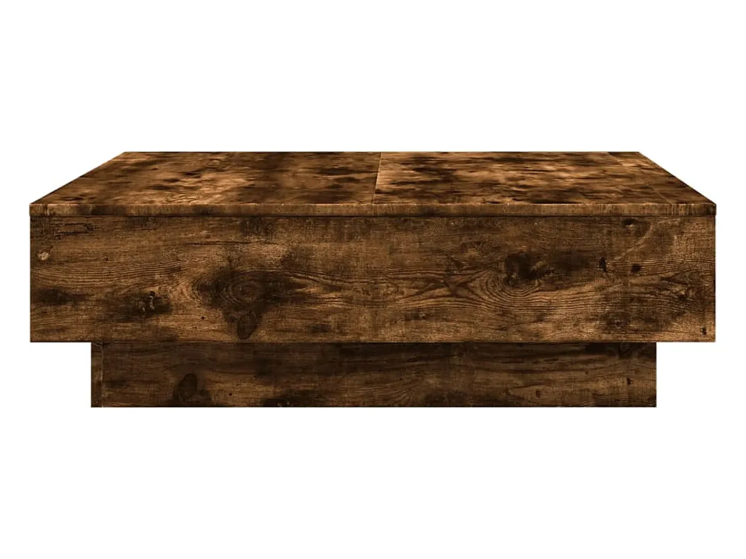 Mesa de centro madera de ingeniería roble ahumado 90x90x28 cm