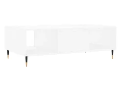 Mesa de centro madera de ingeniería blanco 104x60x35 cm