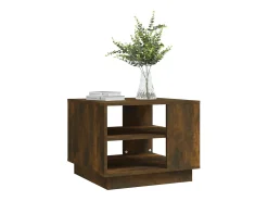 Mesa de centro madera de ingeniería roble ahumado 55x55x43 cm