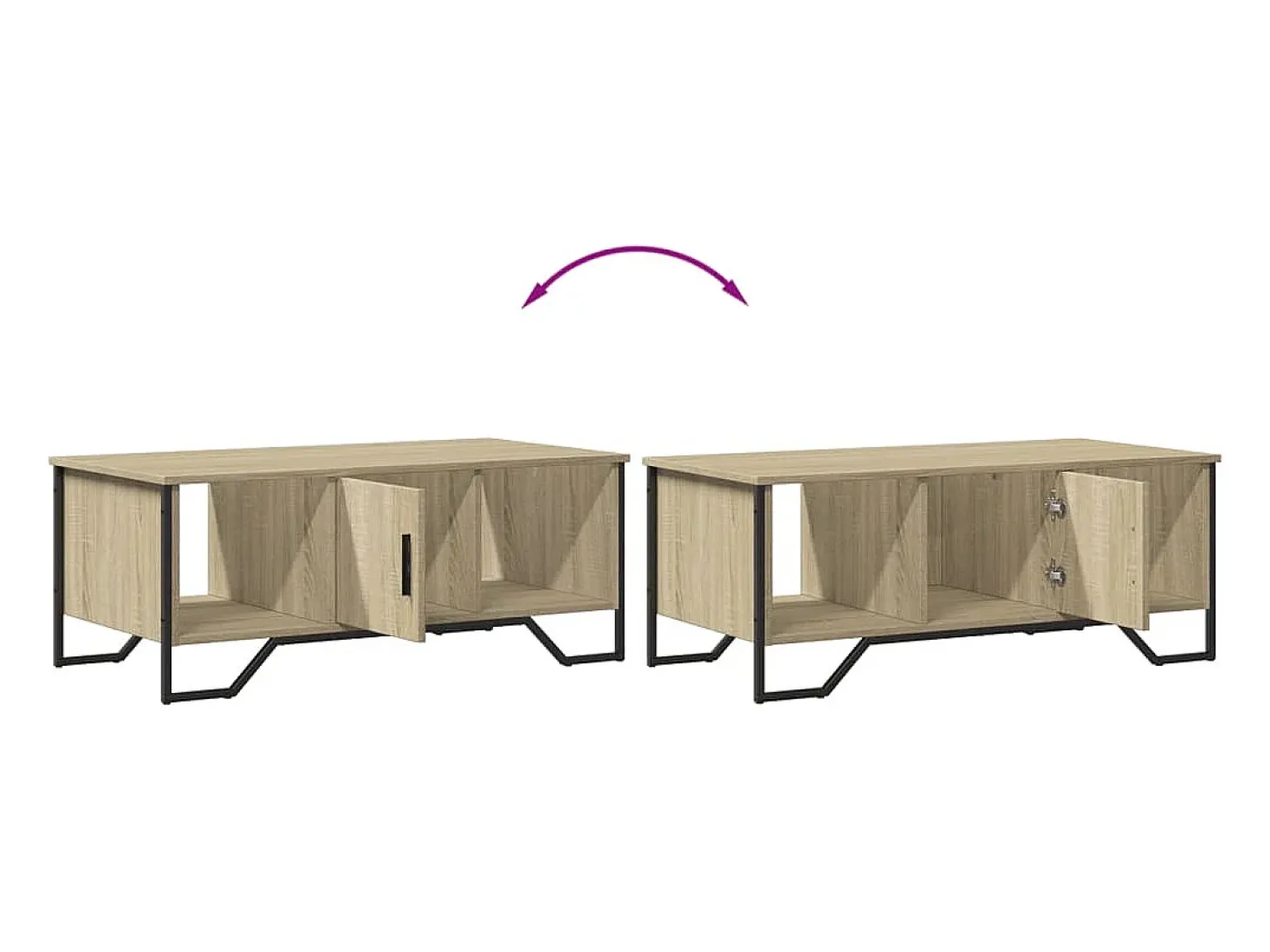 Mesa de centro madera de ingeniería roble Sonoma 100x51x40 cm
