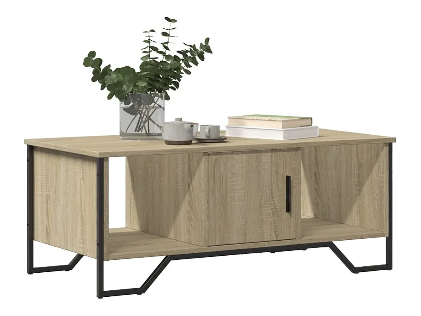 Mesa de centro madera de ingeniería roble Sonoma 100x51x40 cm