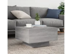Mesa de centro madera de ingeniería gris Sonoma 55x55x31 cm