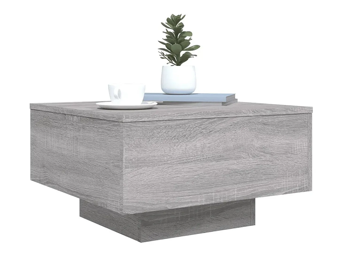 Mesa de centro madera de ingeniería gris Sonoma 55x55x31 cm