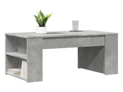 Mesa de centro madera de ingeniería gris hormigón 102x55x42 cm