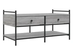 Mesa de centro madera de ingeniería gris Sonoma 99x50x50 cm