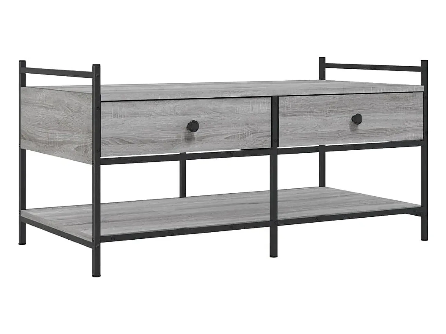 Mesa de centro madera de ingeniería gris Sonoma 99x50x50 cm