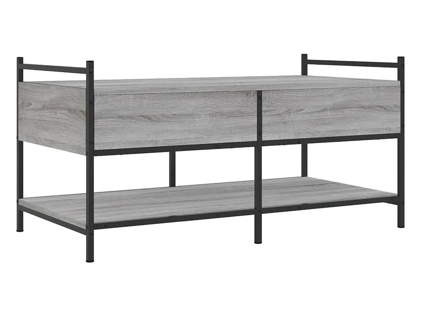 Mesa de centro madera de ingeniería gris Sonoma 99x50x50 cm