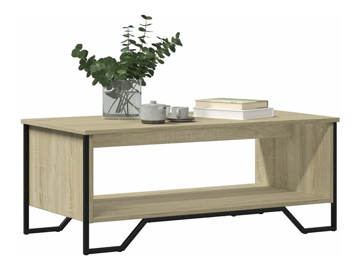 Mesa de centro madera de ingeniería roble Sonoma 100x51x40 cm
