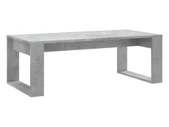 Mesa de centro madera de ingeniería gris hormigón 102x50x35 cm
