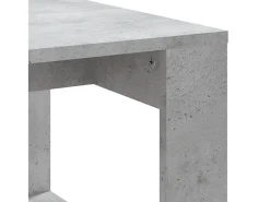 Mesa de centro madera de ingeniería gris hormigón 102x50x35 cm