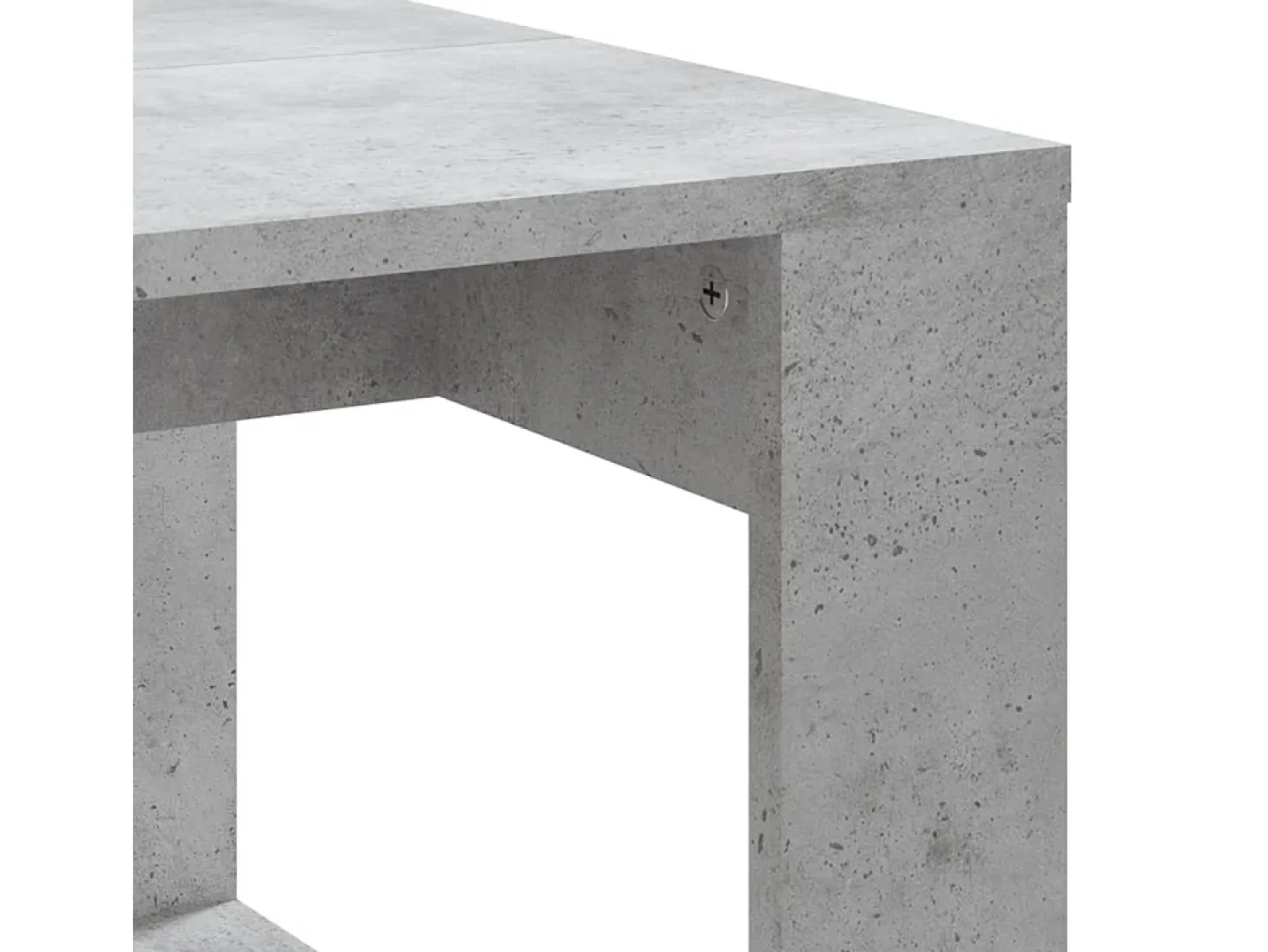 Mesa de centro madera de ingeniería gris hormigón 102x50x35 cm