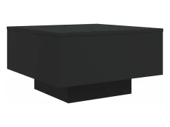 Mesa de centro madera de ingeniería negro 55x55x31 cm