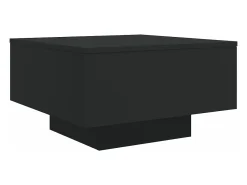 Mesa de centro madera de ingeniería negro 55x55x31 cm