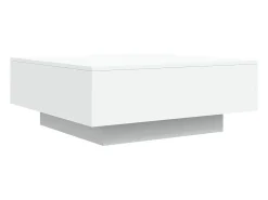 Mesa de centro madera de ingeniería blanco 80x80x31 cm