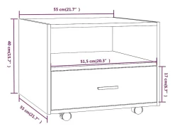 Mesa de centro madera de ingeniería roble Sonoma 55x55x40 cm