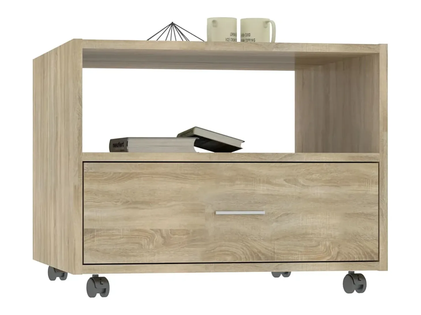 Mesa de centro madera de ingeniería roble Sonoma 55x55x40 cm