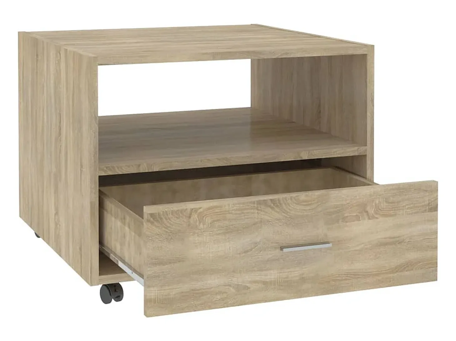 Mesa de centro madera de ingeniería roble Sonoma 55x55x40 cm
