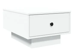 Mesa de centro madera de ingeniería blanco 60x45x31 cm