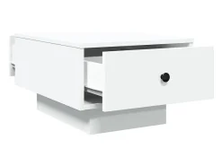 Mesa de centro madera de ingeniería blanco 60x45x31 cm