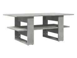 Mesa de centro madera de ingeniería gris hormigón 102x55x42 cm