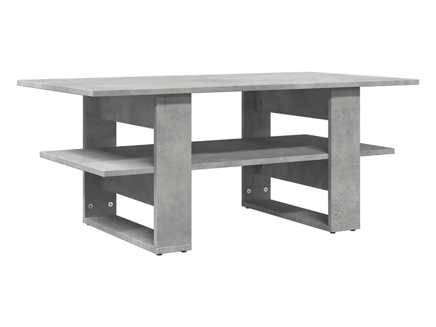 Mesa de centro madera de ingeniería gris hormigón 102x55x42 cm