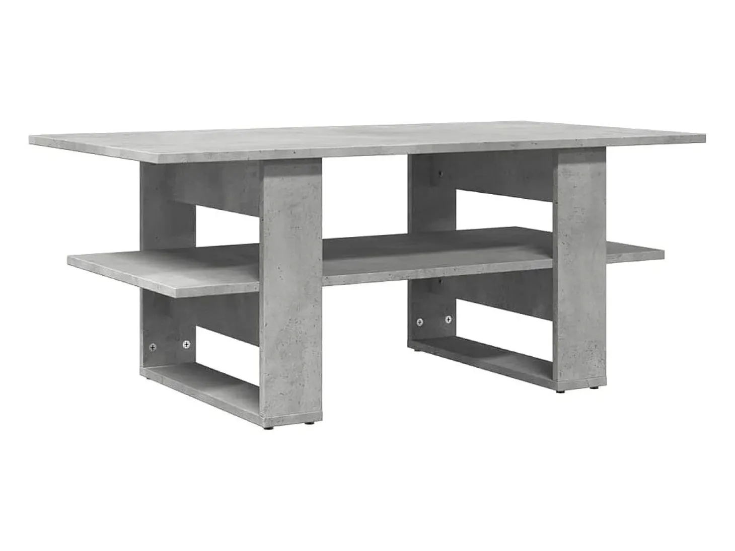 Mesa de centro madera de ingeniería gris hormigón 102x55x42 cm