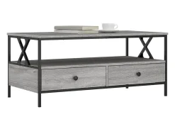 Mesa de centro madera de ingeniería gris Sonoma 100x51x45 cm