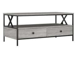 Mesa de centro madera de ingeniería gris Sonoma 100x51x45 cm