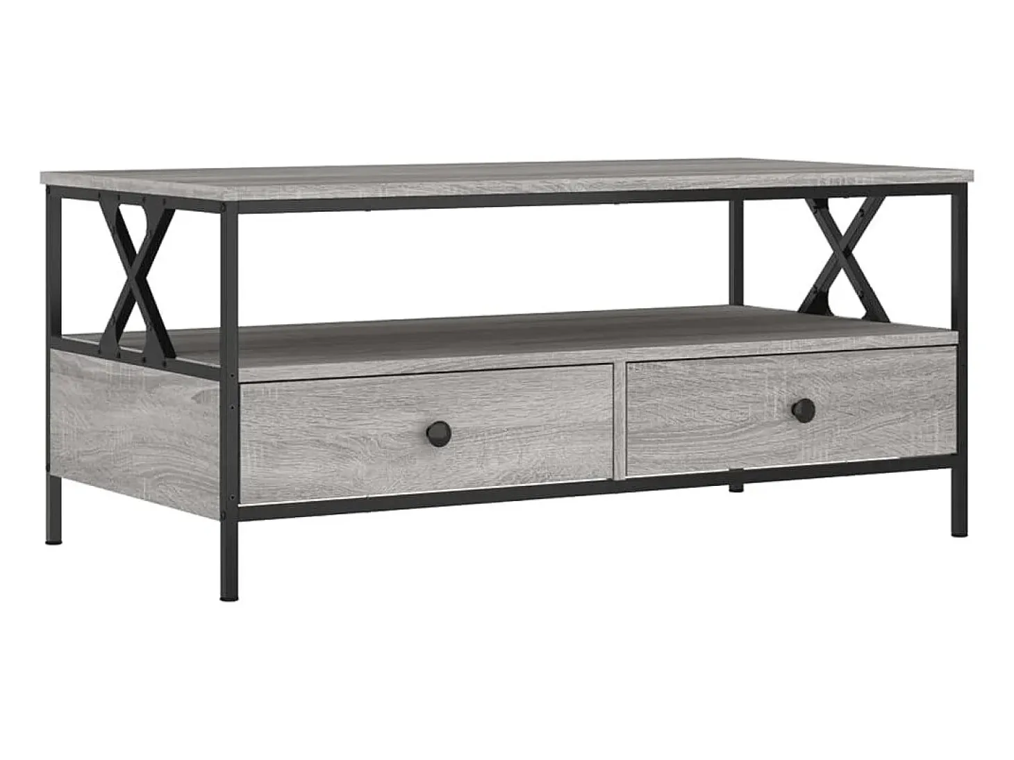 Mesa de centro madera de ingeniería gris Sonoma 100x51x45 cm