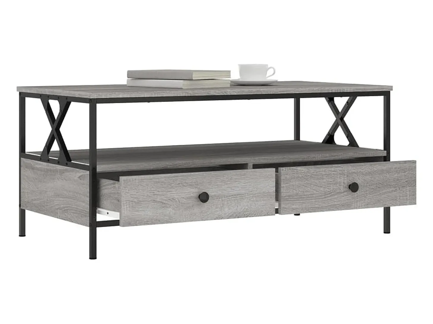 Mesa de centro madera de ingeniería gris Sonoma 100x51x45 cm