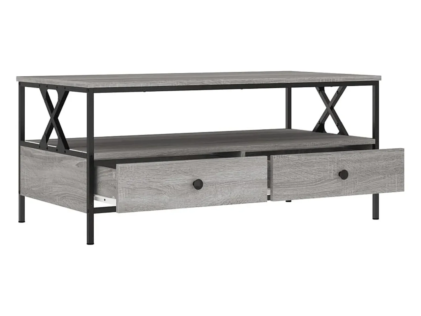 Mesa de centro madera de ingeniería gris Sonoma 100x51x45 cm