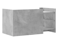 Mesa de centro madera de ingeniería gris hormigón 100x50x50 cm