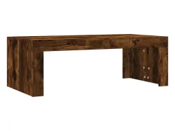 Mesa de centro madera de ingeniería roble ahumado 102x50x36 cm