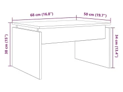 Mesa de centro madera de ingeniería roble artisan 68x50x38 cm