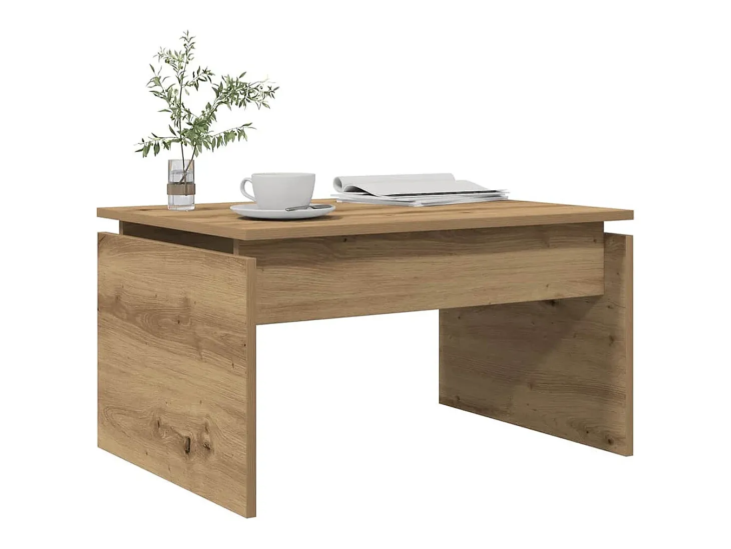 Mesa de centro madera de ingeniería roble artisan 68x50x38 cm