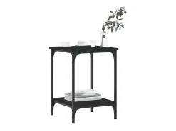 Mesa de centro madera de ingeniería negro 40x40x55 cm
