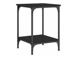 Mesa de centro madera de ingeniería negro 40x40x55 cm