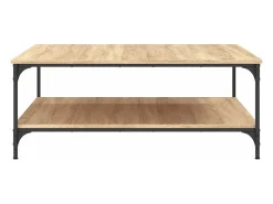 Mesa de centro madera de ingeniería roble Sonoma 100x100x40 cm