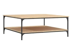 Mesa de centro madera de ingeniería roble Sonoma 100x100x40 cm
