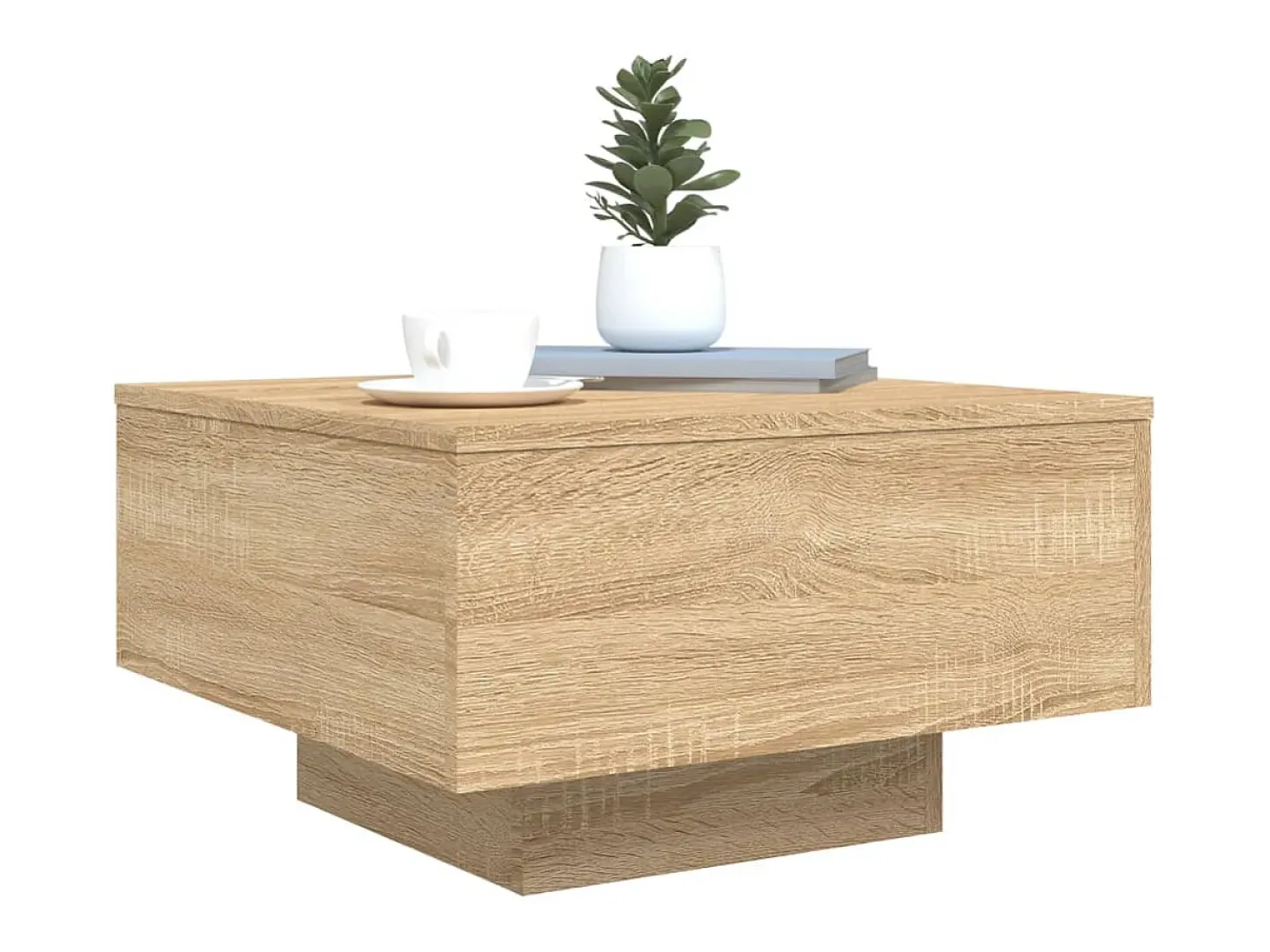 Mesa de centro madera de ingeniería roble Sonoma 55x55x31 cm
