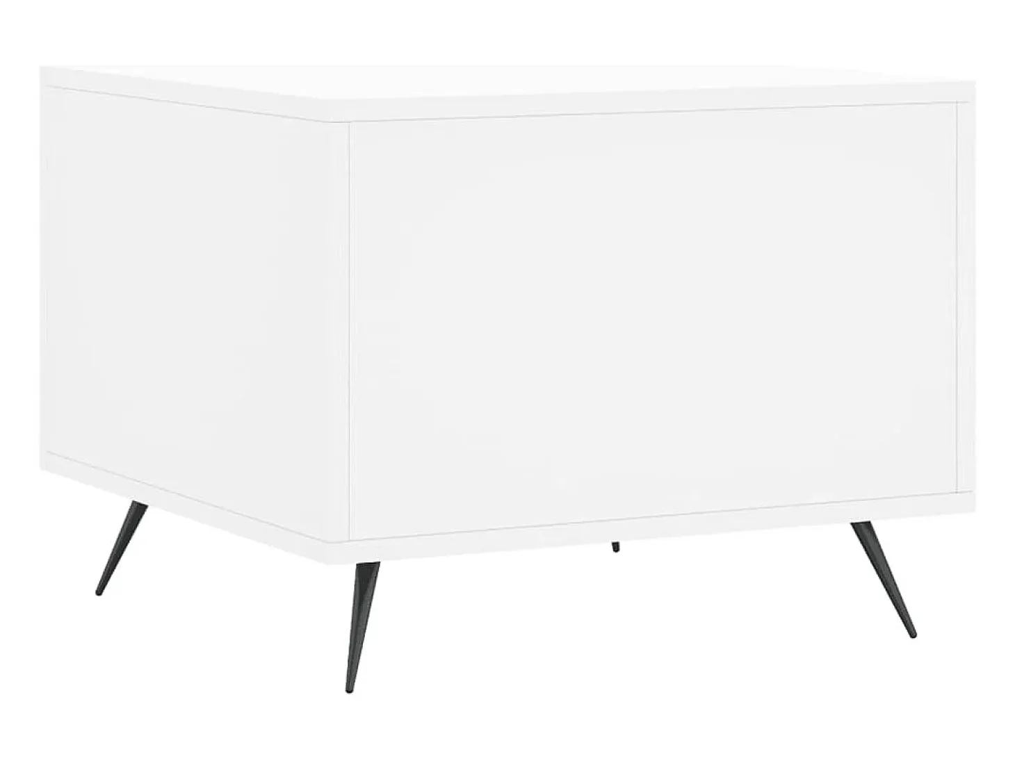 Mesa de centro madera de ingeniería blanca 50x50x40 cm