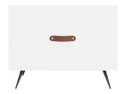 Mesa de centro madera de ingeniería blanca 50x50x40 cm